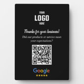 Custom Google Review QR Code Business Plaque フォトプラーク (正面)