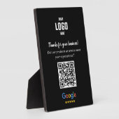 Custom Google Review QR Code Business Plaque フォトプラーク (側面)
