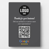 Custom Google Review QR Code Business Plaque フォトプラーク (正面)