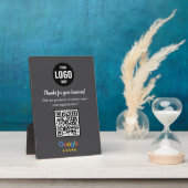 Custom Google Review QR Code Business Plaque フォトプラーク (側面)