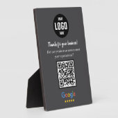 Custom Google Review QR Code Business Plaque フォトプラーク (側面)