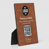 Custom Google Review QR Code Business Plaque フォトプラーク (側面)