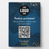 Custom Google Review QR Code Business Plaque フォトプラーク (正面)