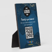 Custom Google Review QR Code Business Plaque フォトプラーク (側面)