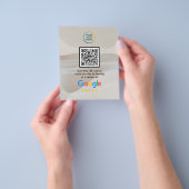 Custom Google Reviews QR Code  チラシ (手)
