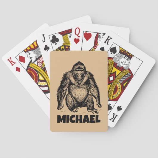 CUSTOM GORILLA POKER PLAYING CARDS トランプ (裏面)