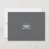 Custom Gothic Stationery Skull & Crossbones ノートカード (裏面)