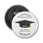 Custom Grad Cap Reunion Keepsake Bottle Opener 栓抜き (正面)