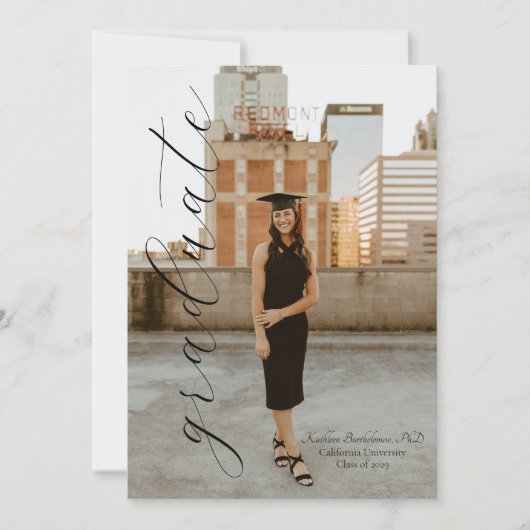 Custom Graduation Announcement & Party Invitation  招待状 (正面)