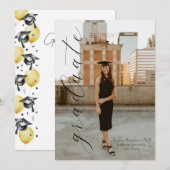 Custom Graduation Announcement & Party Invitation  招待状 (正面/裏面)