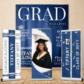 Custom Graduation Banner, Grad Magazine Cover タペストリー