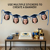 Custom Graduation Face Photo Sticker シール