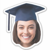 Custom Graduation Face Photo Sticker シール (正面)
