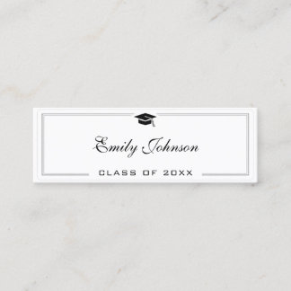 Custom Graduation Name Card - Elegant Classic コーリングカード