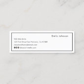 Custom Graduation Name Card - Elegant Classic コーリングカード (裏面)