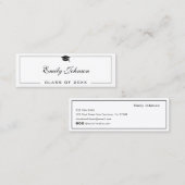 Custom Graduation Name Card - Elegant Classic コーリングカード (正面/裏面)