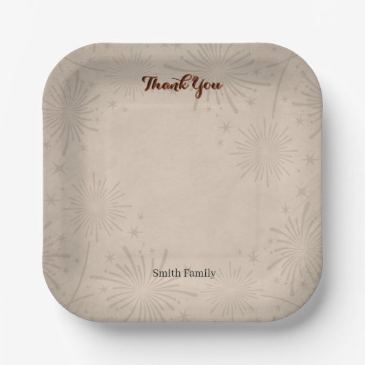 Custom Graduation Paper Plates Editable Text ペーパープレート (正面)