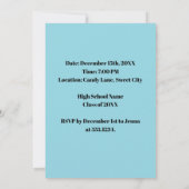 Custom Graduation Party Pop Art 招待状 (裏面)