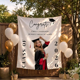 Custom Graduation Photo Backdrop Banner Class タペストリー