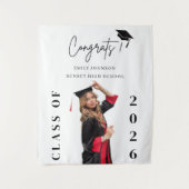 Custom Graduation Photo Backdrop Banner Class  タペストリー (正面)
