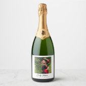 Custom Graduation Photo Champagne Bottle Label スパークリングワインラベル (正面)