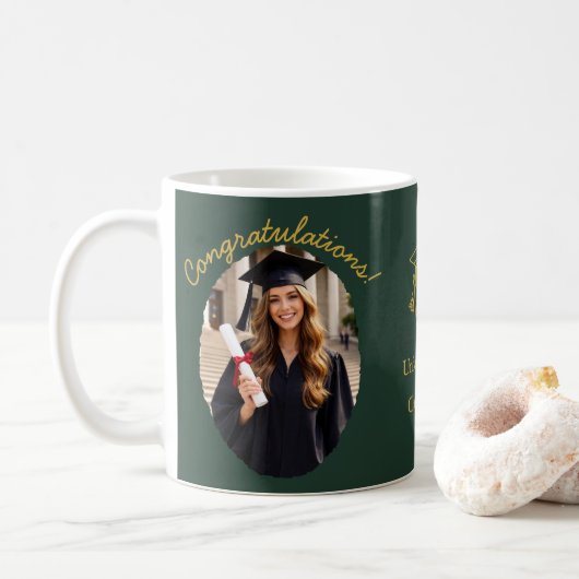 Custom Graduation Photo Mug Congratulations コーヒーマグカップ (ドーナツ)