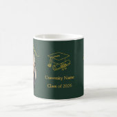 Custom Graduation Photo Mug Congratulations コーヒーマグカップ (中央)