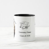 Custom Graduation Photo Mug Congratulations マグカップ (中央)