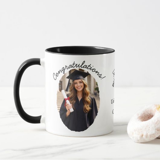 Custom Graduation Photo Mug Congratulations マグカップ (ドーナツ)