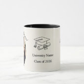 Custom Graduation Photo Mug Congratulations マグカップ (中央)