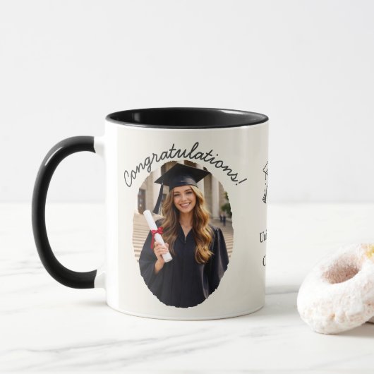 Custom Graduation Photo Mug Congratulations マグカップ (ドーナツ)