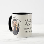 Custom Graduation Photo Mug Congratulations マグカップ (正面左)