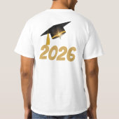 Custom Graduation Photo Shirt Class of 2026 Tシャツ (裏面)