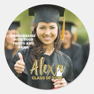 Custom Graduation Photo Sticker ラウンドシール