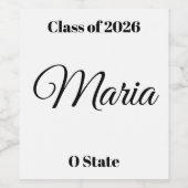 Custom Graduation Wine Label Photo Prop 2026 ワインラベル (シングルラベル)