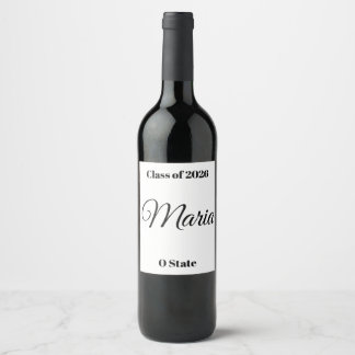 Custom Graduation Wine Label Photo Prop 2026 ワインラベル