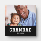 Custom Grandad Established Modern Photo フォトプラーク (正面)