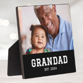 Custom Grandad Established Modern Photo フォトプラーク