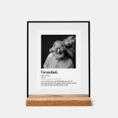 Custom Grandad Gift Dictionary Definition Photo アクリルサイン (正面)