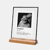 Custom Grandad Gift Dictionary Definition Photo アクリルサイン (傾斜)