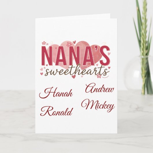 Custom Grandkids Names Greeting Card カード (正面)