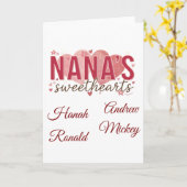 Custom Grandkids Names Greeting Card カード (黄色い花)