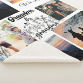 Custom Grandkids Pictures & Names Cozy Throw シェルパブランケット (3/4)