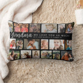 Custom Grandma 18 Photo Collage ランバークッション (ブランケット)