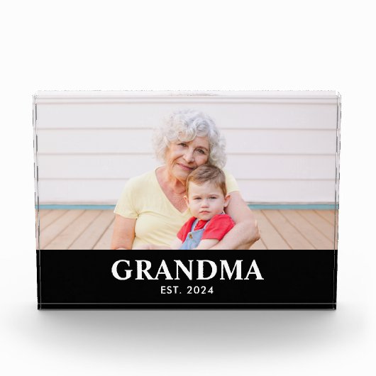 Custom Grandma Established Modern Bold フォトブロック (正面)