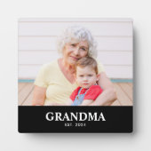 Custom Grandma Established Modern Bold Photo フォトプラーク (正面)