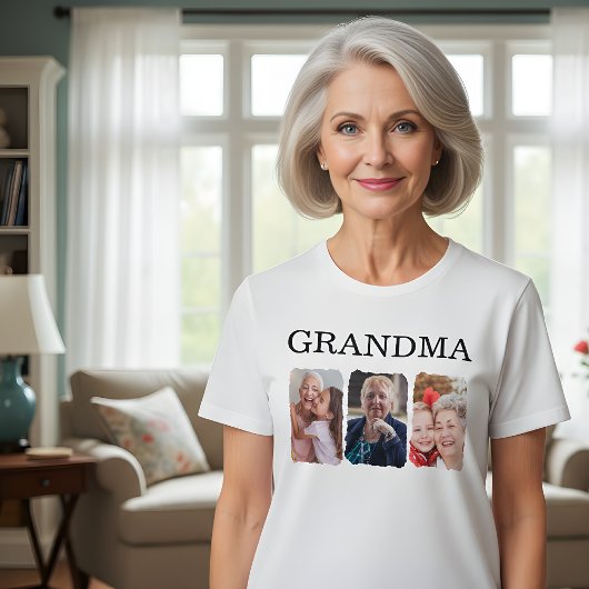 Custom Grandma Photo Collage Tシャツ