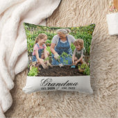 Custom Grandma Photo Multi Year Est Script クッション (ブランケット)