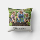 Custom Grandma Photo Multi Year Est Script クッション (裏面)