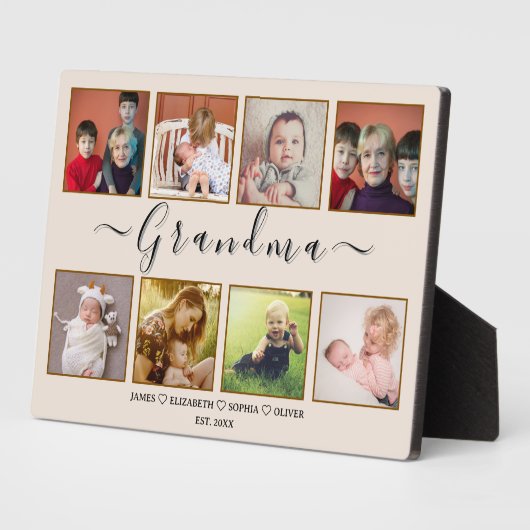 Custom Grandma Plaque – Grandparents Day Gift フォトプラーク (側面)